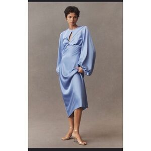 Significant Other Demi Backless Long-Sleeve
Column Gown